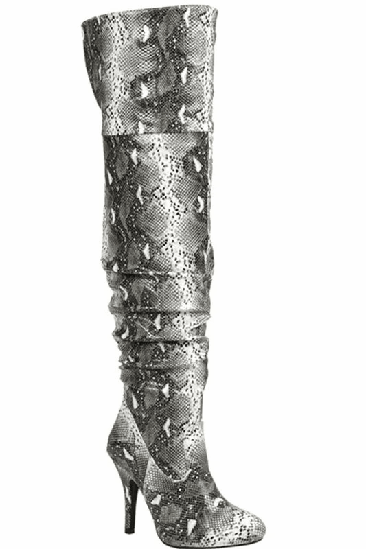 Knee high scrunch stiletto boot - RK Collections Boutique