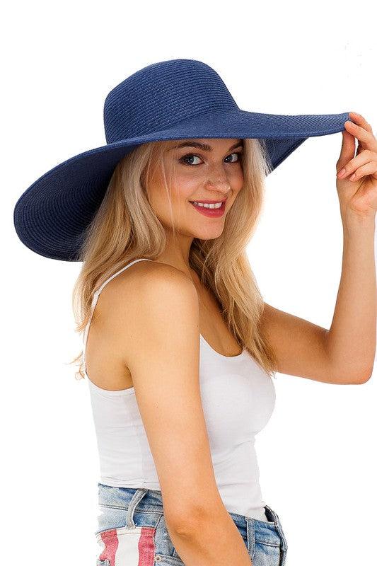 Large straw sun hat-Accessory:Hat-Cap Zone-RK Collections Boutique