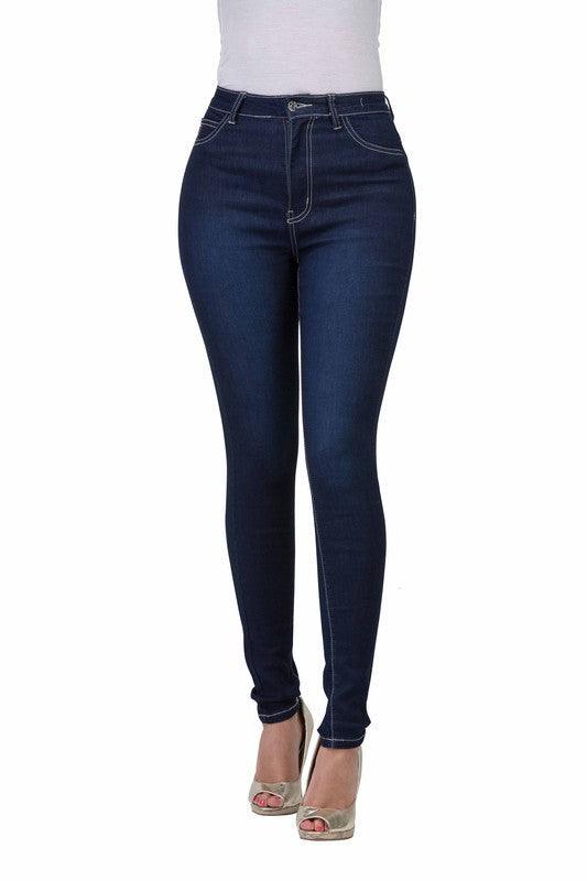 high waist skinny jeans LV-126-Jeans-Lover Brand-Dark Wash-LV-126-11-RK Collections Boutique