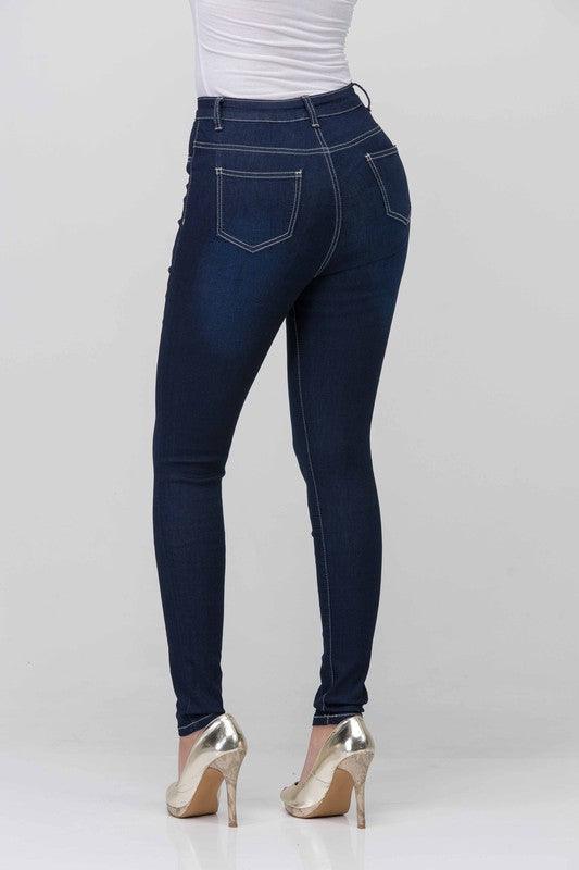 high waist skinny jeans LV-126-Jeans-Lover Brand-RK Collections Boutique