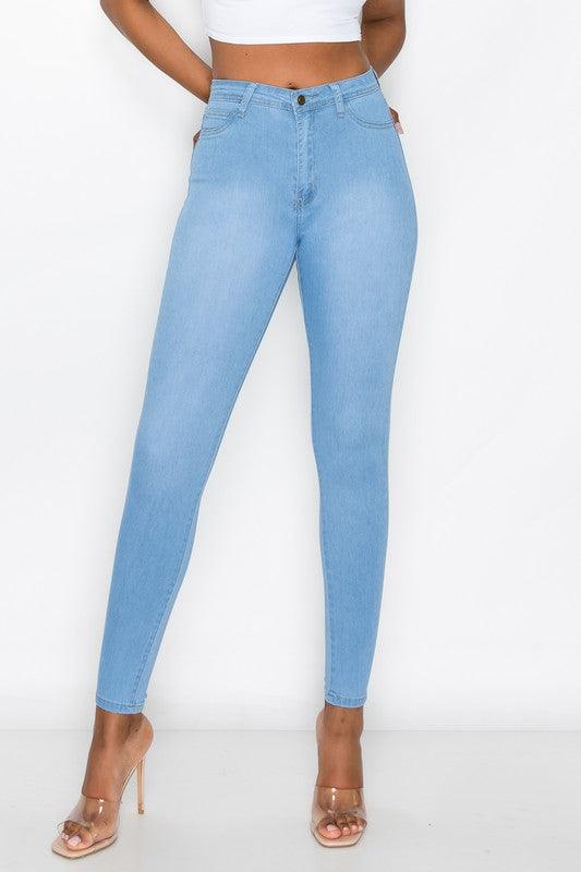 high waist skinny jeans LV-126-Jeans-Lover Brand-Light Wash-LV-126-1-RK Collections Boutique