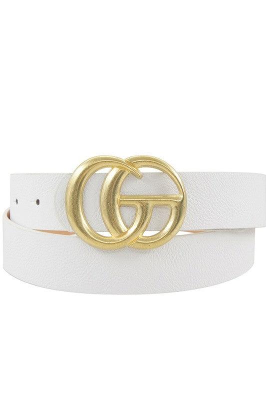 Matte GG belt loop belt-Accessory:Belt-S&J First-White-IW3342-5-RK Collections Boutique