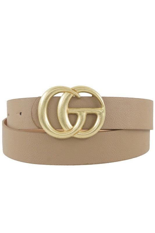 Matte GG belt loop belt-Accessory:Belt-S&J First-Taupe-IW3342-3-RK Collections Boutique
