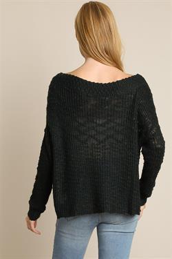 Off Shoulder Sweater Top-Tops-Sweater-L Love-tikolighting