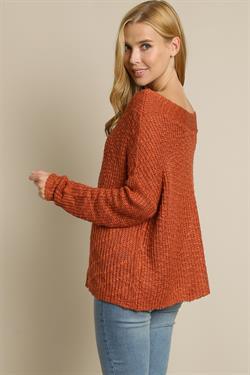 Off Shoulder Sweater Top-Tops-Sweater-L Love-tarpiniangroup