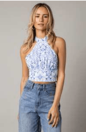 print halter top - RK Collections Boutique