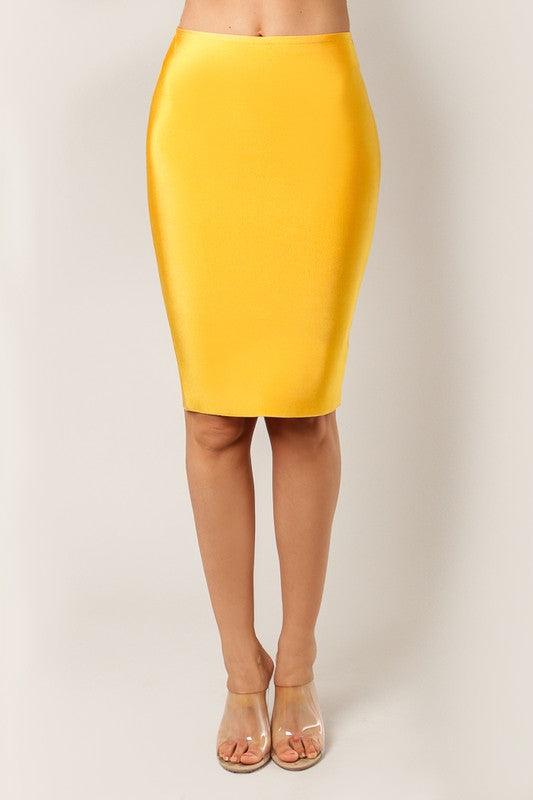 Pencil Bandage Skirt-Skirts-Wow Couture-Honey-KB602 222-10-RK Collections Boutique