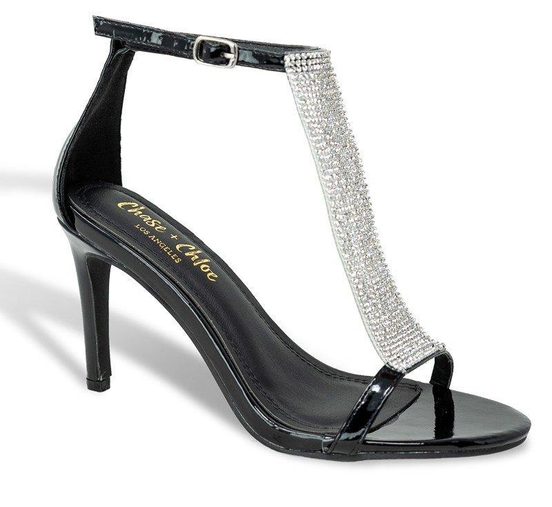 3" rhinestone strip high heel shoe - RK Collections Boutique