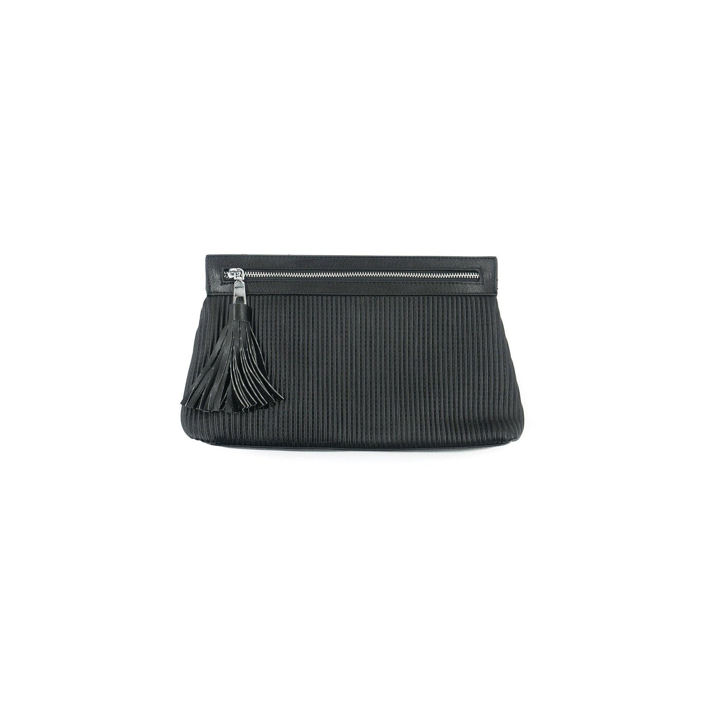 plated zipper clutch/crossbody/wristlet-Accessory:Bag-BC Handbags-Black-2310-RK Collections Boutique