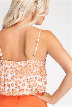 Printed Ruffle Cami-Tops-Sleeveless-Glam-RK Collections Boutique