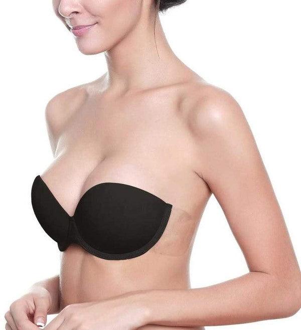Reusable Silicone Backless Strapless Bra-Accessory:Intimate-Magic Curves-Black-217N-1-RK Collections Boutique