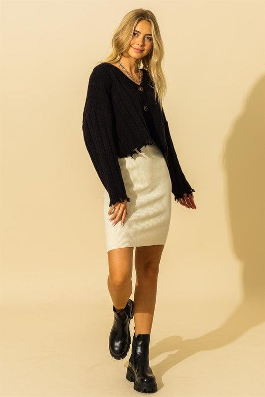 ribbed knit mini skirt - RK Collections Boutique