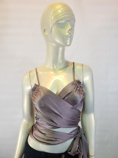 Satin wrap tie top-Tops-Sleeveless-Top Chic-RK Collections Boutique