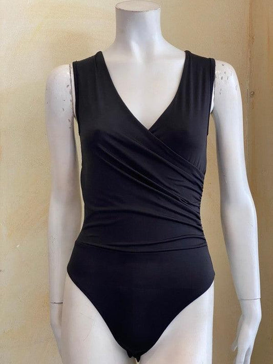 sleeveless wrap bodysuit-Tops-Bodysuit-Shelly Clothing-Black-34515-1-tarpiniangroup