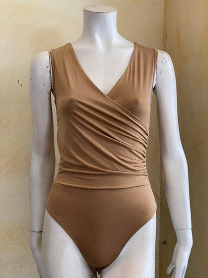 sleeveless wrap bodysuit-Tops-Bodysuit-Shelly Clothing-alomfejto