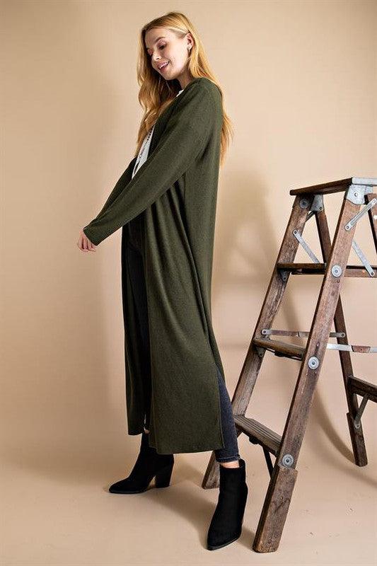 Green hotsell duster cardigan