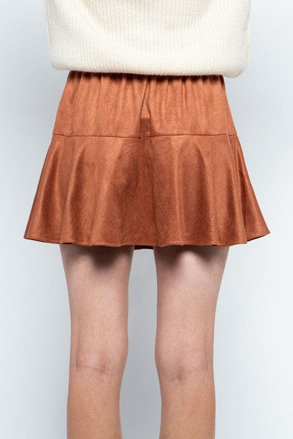 suede swing skort-Shorts-&merci-RK Collections Boutique