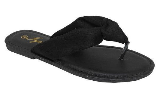 suede thong flip flop-Shoe:Flat-Sandal-Red Shoe Lover-Black-APPLE-29-1-RK Collections Boutique