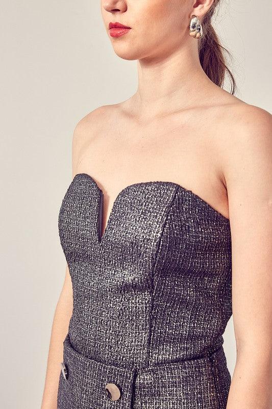 sweetheart neckline strapless top - RK Collections Boutique