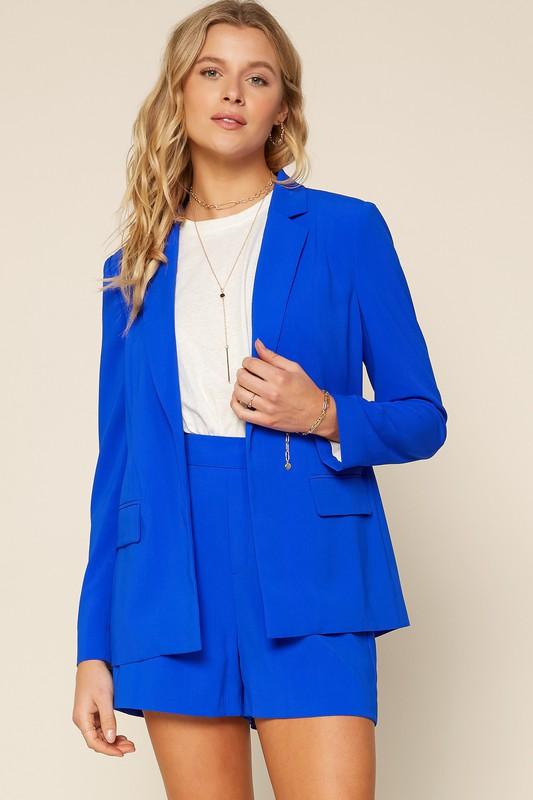 Welt pocket blazer-Tops-Jacket-Skies Are Blue-RK Collections Boutique