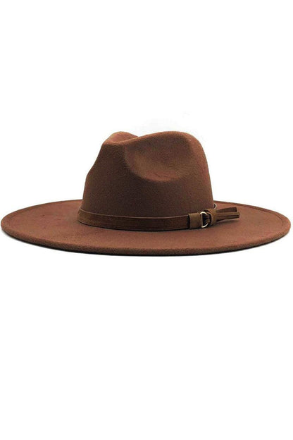 wide brim belt buckle band panama hat - alomfejto