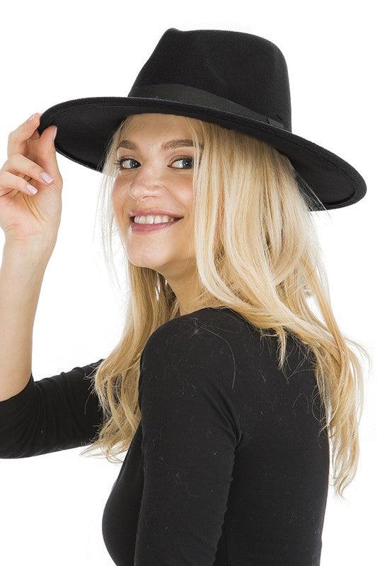 wide brim panama style felt fedora - RK Collections Boutique